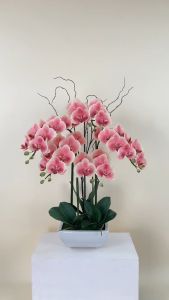 กระถางกล้วยไม้ประดิษฐ์ ดอกไม้ปลอมขนาดใหญ่ ดอกไม้ตกแต่งบ้าน