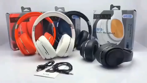 Wireless Headset HiFi Headphones with Mic Foldable Over Ear Bluetooth 5.0 Headphone Support TF Card/FM Radio