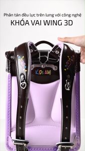 Cặp sách Balo chống gù Nhật Randoseru Kids Ami - Wonder Shiny cho bé trai ba lô