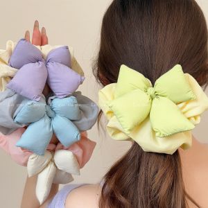 Tooyoo Sponge Bow Scrunchies Sweet Girl Hair Rope Versatile High-end Hair Rope