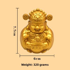 Mini Golden Bar Wealth Bowl Decoration Moving Opening Ceremony Lucky Coin Alloy Material Chinese Style Desktop Ornament