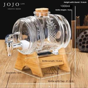 Jojos L PD Emotion Glass Cold Water Bucket Refrigerator Fruit Tea North European Style Clear ness Beverage Container