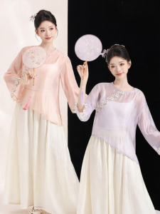 LEAF DANCE | Đồ Nhảy Múa Hiện Đại - Cổ Điển Áo Mỏng Hoa Và Quần Rộng