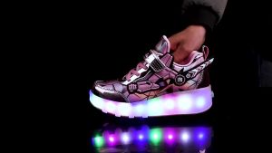 ALVIN Cod Kids Led Light Roller Skates For Boys And Girls Illuminated Roller Skates Sports Shoes With Wheels#8939