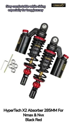 HYPERTECH NMAX155 LOWERED ABSORBER 285MM HEAVY DUTY ABSORBER NMAX PNP MONO SHOCK HYPERTECH ULTIMATE PRO-X2 ABSORBER NMAX YAMAHA NVX ABSORBER 285MM PURPLE BLUE GREEN CYAN BLACK GOLD RED