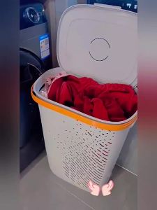 AMU·PIGGY | High Capacity Aesthetic Luxury Clothes Hamper with Lid