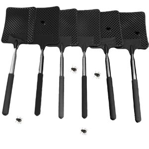 1PCS Telescopic Fly Swatters Durable Plastic Heavy Duty Flyswatter With Mosquito Repellent Tool Home Accessories Tools