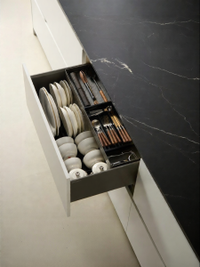 HIGOLD | Draw-type Aluminum Kitchen Cabinet Pull-out Storage Basket