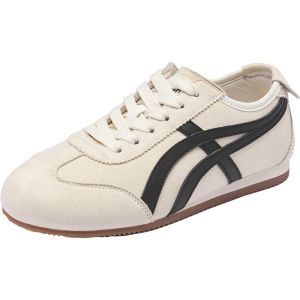 Agsdon | Giày Sneaker Nữ Cổ Điển Ballet Thu Đông Đế Dày Màu Trắng