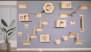 [Bundle Set] Wall Install Cat Haven Cat Playground Fun Space Wall Hanging Hammock Transparent Capsule Sisal Scratch Pole Cat Climbing House