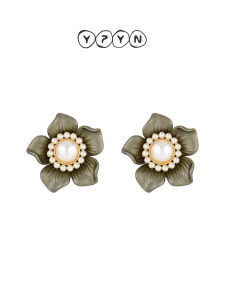 YIPIEYINA | Luxury Moss Green in Morandi Hues Earrings For Women