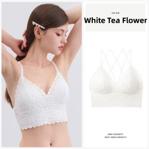 Miss Curiosity | Deep V Back Lace French Style Bra Wire-Free Comfort Small Cup Fit