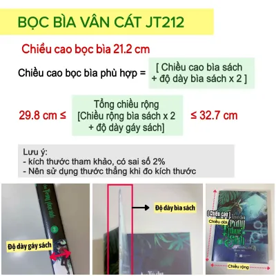 Bọc bìa sách vân cát nhiều kích thước
