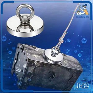 42mm Magnet Neodymium Strong Bulat 0-60kg Magnet Super Kuat Magnet Fishing Neodymium Untuk Memancing Logam Di Laut Sungai