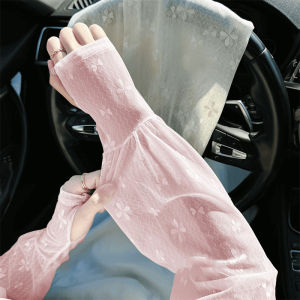 Lace Ice Sleeve Womens Summer UV Protection Thin Loose Sunscreen Silk Sleeve Cover Breathable Outdoor Cycling Protection