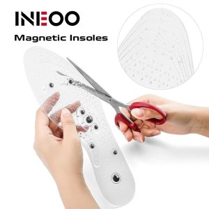 INEOO ที่แผ่นรองในรองเท้าการบำบัดคลายความปวดเท้าพื้นรองเท้าแบบนวดระบบแม่เหล็ก1คู่