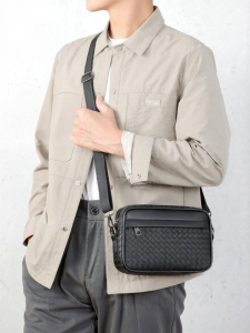 LUYIGUIZU | Mens Fashionable Casual Plaid Crossbody Bag