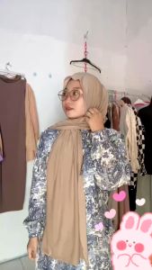 HIJAB PASHMINA KAOS JERSEY PREMIUM // JILBAB PASHMINA KAOS FLOWY MELEYOT // Kerudung Muslim Wanita Instan Panjang