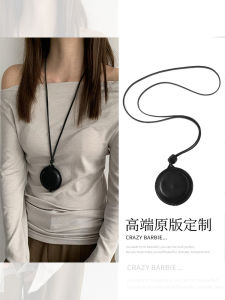 Artist Series Black Necklace Bag Korean Style Fashion Accessory Summer 2025 Versatile Design Pendant Jewelry Accessory