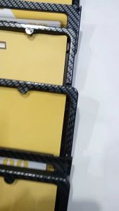 Cover bingkai plat nomor karbon carbon 1 set universal