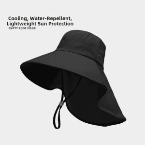 Ultraviolet Protection Hat with Large Brim and Ponytail Design for Women