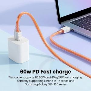 Cáp Sạc Nhanh NNBILI PD 60W C To C Chất Liệu Jelly Feel Phù Hợp Với iPhone 17 16 Samsung Xiaomi Cáp Dữ Liệu PVC