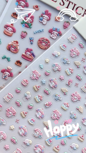 Kids Nail Sticker | My Melody Style | Cute Sanrio Nail | Sweet Pink Cartoon Design | Safe for Girls