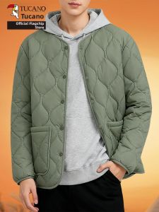 TUCANO | Warm Insulated Batshirt-collar Cotton Coat Green