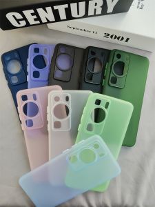 Ultra-Thin TPU Soft Shell for Huawei P60Pro Phone Case Men Women Style Full Protection Lens Bare Machine Feel Micro-Matte Black White