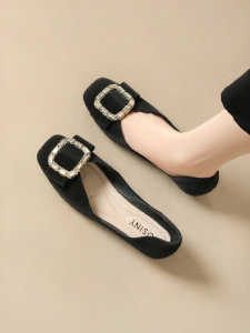 Josiny | French New 2026 Flat Comfortable Shoes with Rhinestones