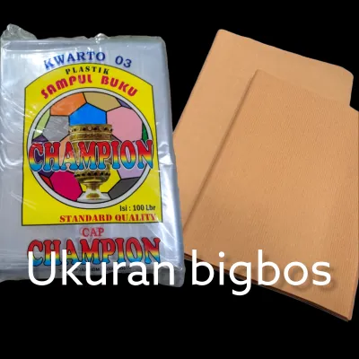 PAKET KERTAS SAMPUL DAN PLASTIK BUKU BIG BOSS UKURAN BESAR(10pcs+10pcs)