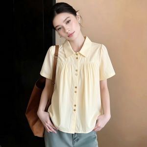 AIYITI | Áo Blouse Nữ Form Ôm Cổ Bé Bụng Dành Cho Người Mập