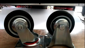 Roda troli Karet 3" inch troly kastor 1 Set 4pcs( 2Hidup 2 Mati )