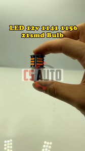 CS 1pc x LED 12v 1141 1156 21smd Bulb White Yellow Red 1 kaki Signal Light Car Motor Lampu Brek Mentol