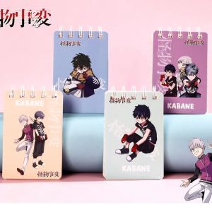 Mini Portable Pocket-sized Cute Cartoon Anime Spiral Notebook Small Line Circle Notebook Student Memo Notebook Creative Trendy