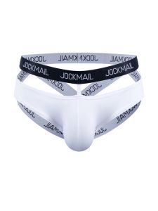 JOCKMAIL | Low Waist Sporty Trousers with Letters Hollowed Out Design Butt Lift