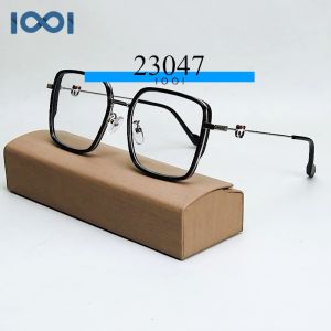 IOOI Eyewear - Kacamata Kotak Metal TR Lensa Anti Radiasi Blueray Photocromic Wanita 23047