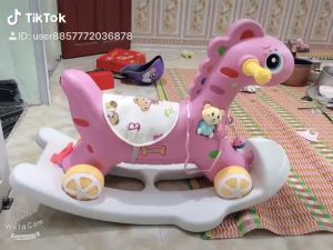 Ngựa Bập Bênh 2 In 1 Vừa Bập Bênh Vừa Ủn Chân Cho Bé ( Có nhạc )