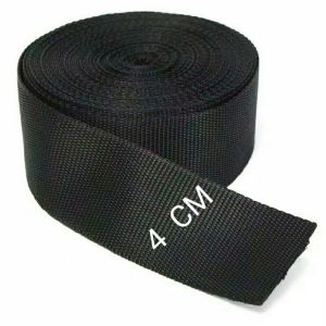 bisban webbing hitam polos Ukuran 4 cm meteran