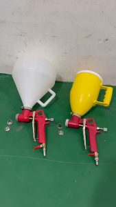 Air Hopper Spray Gun Paint Texture Tool Drywall Wall Painting Sprayer With 3 Nozzle Air Funnel Gypsum Board Wall Painting Machine 3 Nozzles Air Texture Hopper Spray Gun Spray Paint Gun Plastic Cap