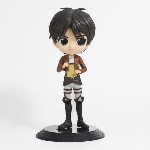Bandai | 6pcs/set Anime Attack on Titan Figure Levi Ackerman/Eren Yeager/Mikasa Ackerman Figurine Qposket Collection Model Doll Toys Gift