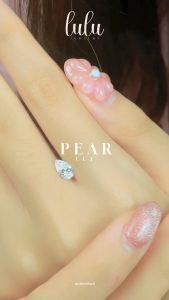 Lulu Moissanite Jewelry - Perhiasan Wanita Batu Permata Moissanite 1 Carat - Pear Cut Moissanite Gemstone 1CT Sertifikat GRA