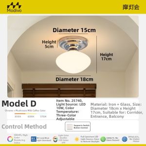 FANCY LAMP CLUB | Balcony Entrance Modern Creamy Style Vintage Ceiling Light