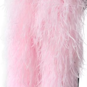 Ostrich Feather Boa Fluffy Blue 3 6 8 10 15 Ply 2M Thick Soft Plumes for Carnival Party Wedding Costume Show DIY Craft Accessory