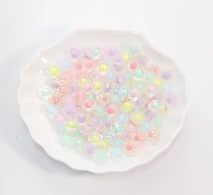 100pcs/lot Flower Acrylic Beads 12mm Transparent Sunflower Beads Loose Spacer Bead For DIY Jewelry Making Bracelet Accessories