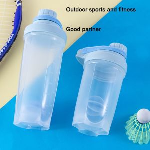Creative Portable Shaking Cup with Handle Graduated Convenient and Practical Cup Sealed and Leak-proof Solid Color Water Cup
