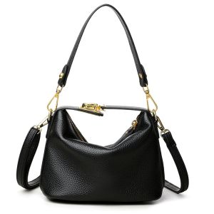 กระเป๋าหนังแท้ กระเป๋าสะพายไหล่ข้างเดียวสำหรับผู้หญิง กระเป๋าใส่ของแบบคล้องข้างแบบอเนกประสงค์ กระเป๋าใส่ของแบบอเนกประสงค์ขนาดเล็ก กระเป๋าสะพายข้างแบบลำลอง