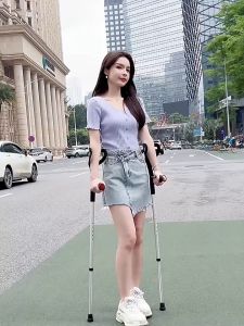 ชิ้น ไม้ค้ำศอก อลูมิเนียม ไม้ค้ำยัน ข้อศอก ไม่เป็นสนิม พกพาสะดวก ไม้เท้า ปรับระดับได้ Adjustable Elbow Crutch