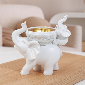 Elephant figurine fun candy tray key bowl home décor table figurine sundries containers accessories storage box desk b