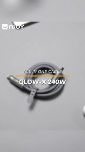Dây Cáp Sạc Nhanh Đa Năng 4 Trong 1 240W Dài 1M Có Đèn Led Cho iPhone iPad Macbook Laptop Điện Thoại